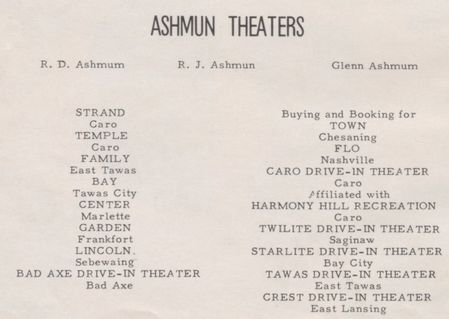 Town Theatre - Ashmun Ad From Yearbook
